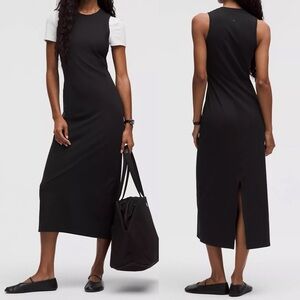 Lululemon All Aligned Ribbed Midi Dress Sz. S Stretch Sleeveless NWT